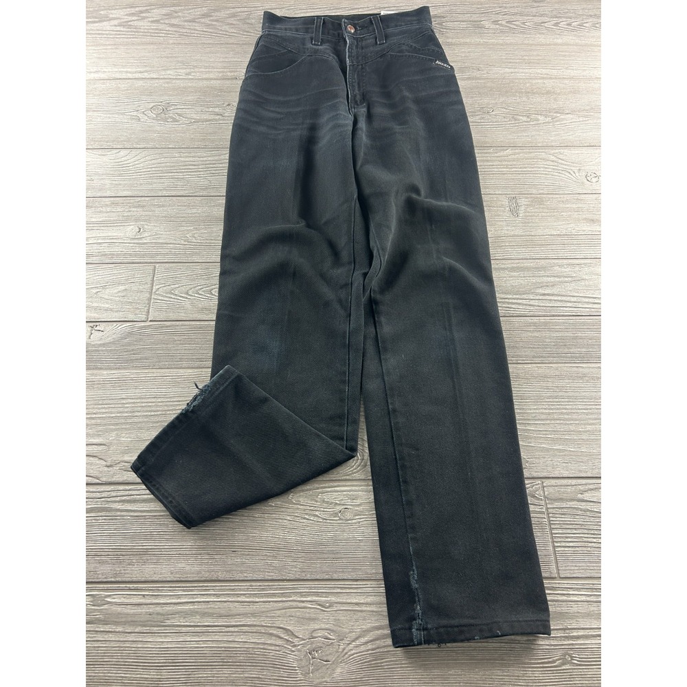 Rockies Vintage Black High Rise Straight Leg Western Jeans Womens 5R 100% Cotton